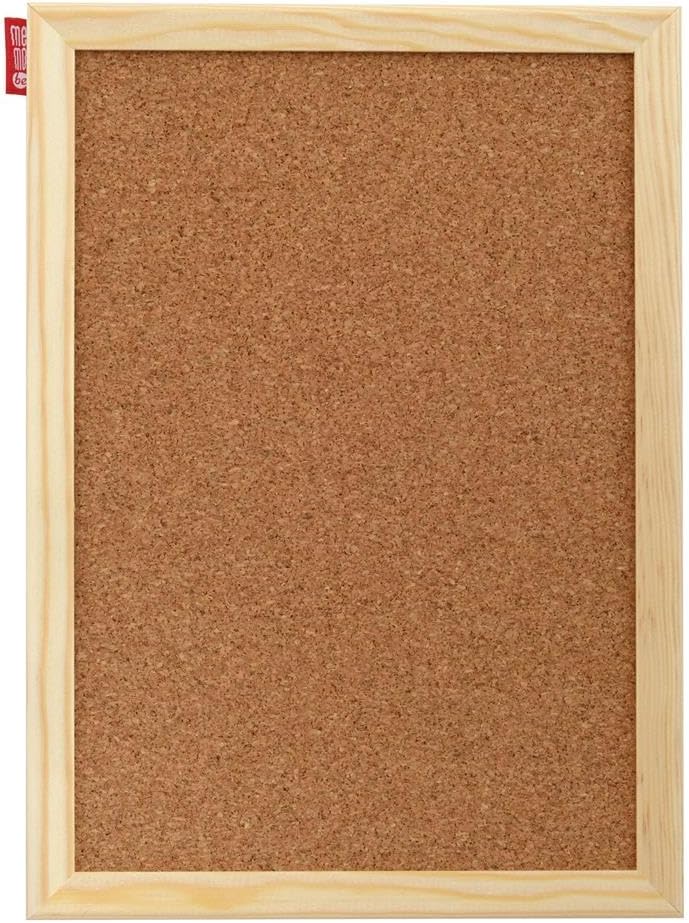 Cork Pin Board 30 x 21 cm - Pin Board with Wooden Frame - Cork Wall - Vertical or Horizontal Arrangement