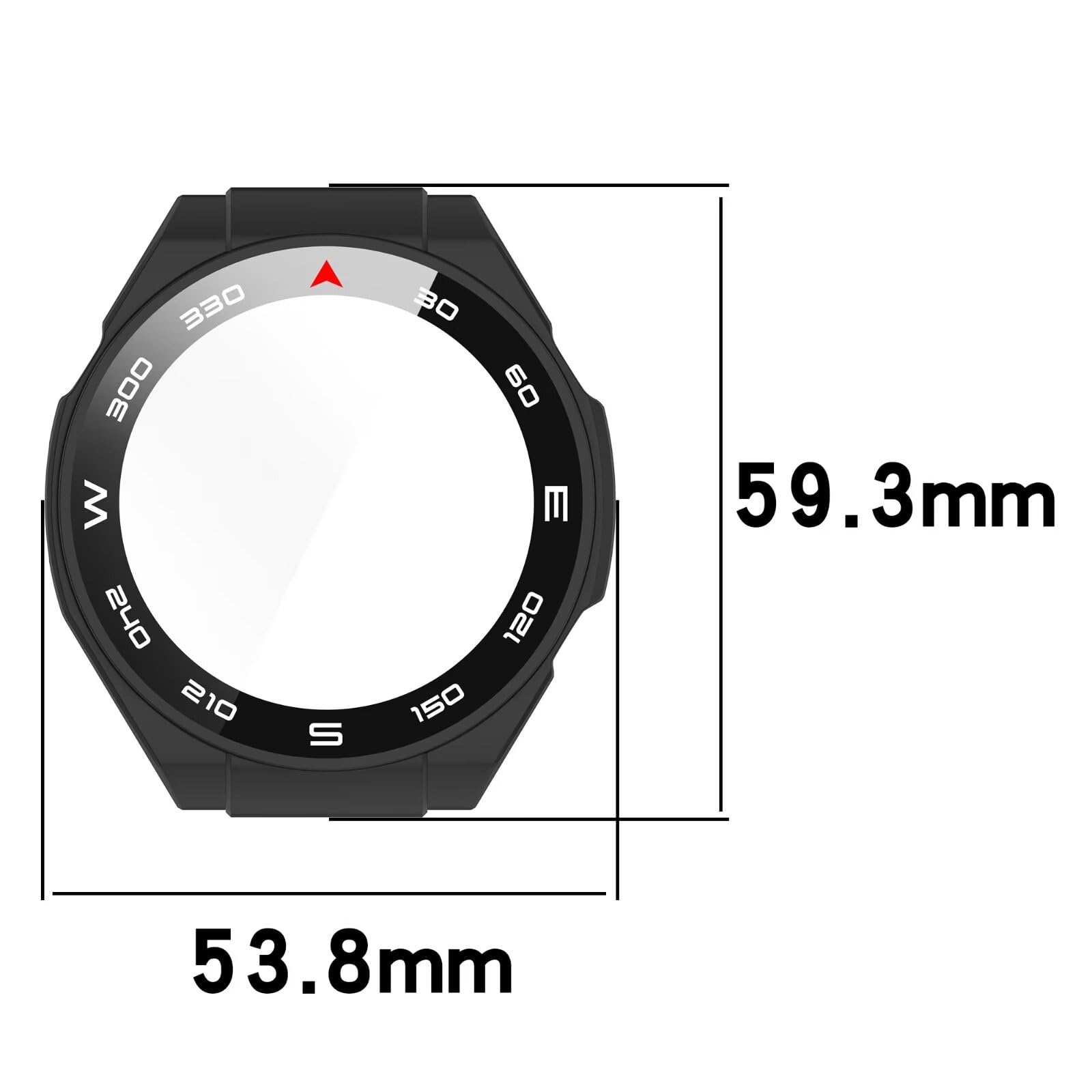 YKNIUFLY Etui kompatybilne z Huawei Watch Ultimate, folia hartowana na ekran, zintegrowana, zapobiegająca upadkowi, etui ochronne na zegarek, kompatybilne z Huawei Watch Ultimate. (czarno-złote)