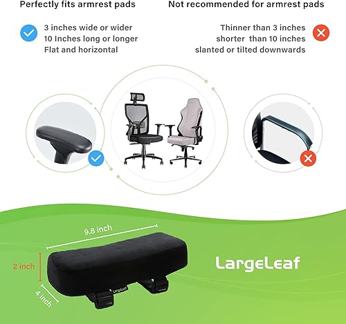 Miniatura 10 de LargeLeaf Reposabrazos de silla Cojines codo Almohada Alivio de presión Apoyabrazos Almohadillas 2 Piezas Juego de Silla de Oficina Reposabrazos