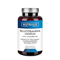 Glucosamina Condroitina MSM, Collagene con Acido Ialuronico, Boswellia, Selenio e Zinco – Glucosamina Complex 120 compresse Nutralie