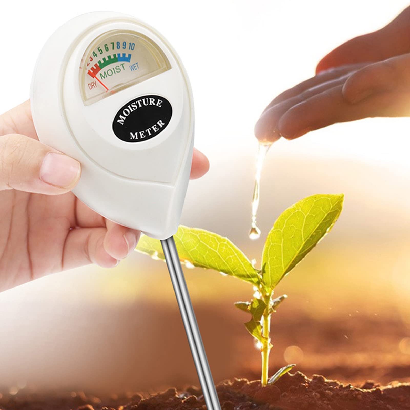 KASFDBMO Soil Moisture Meter Plant Water Soil Hygrometer for Gardening Farming Indoor & Outdoor No Battery