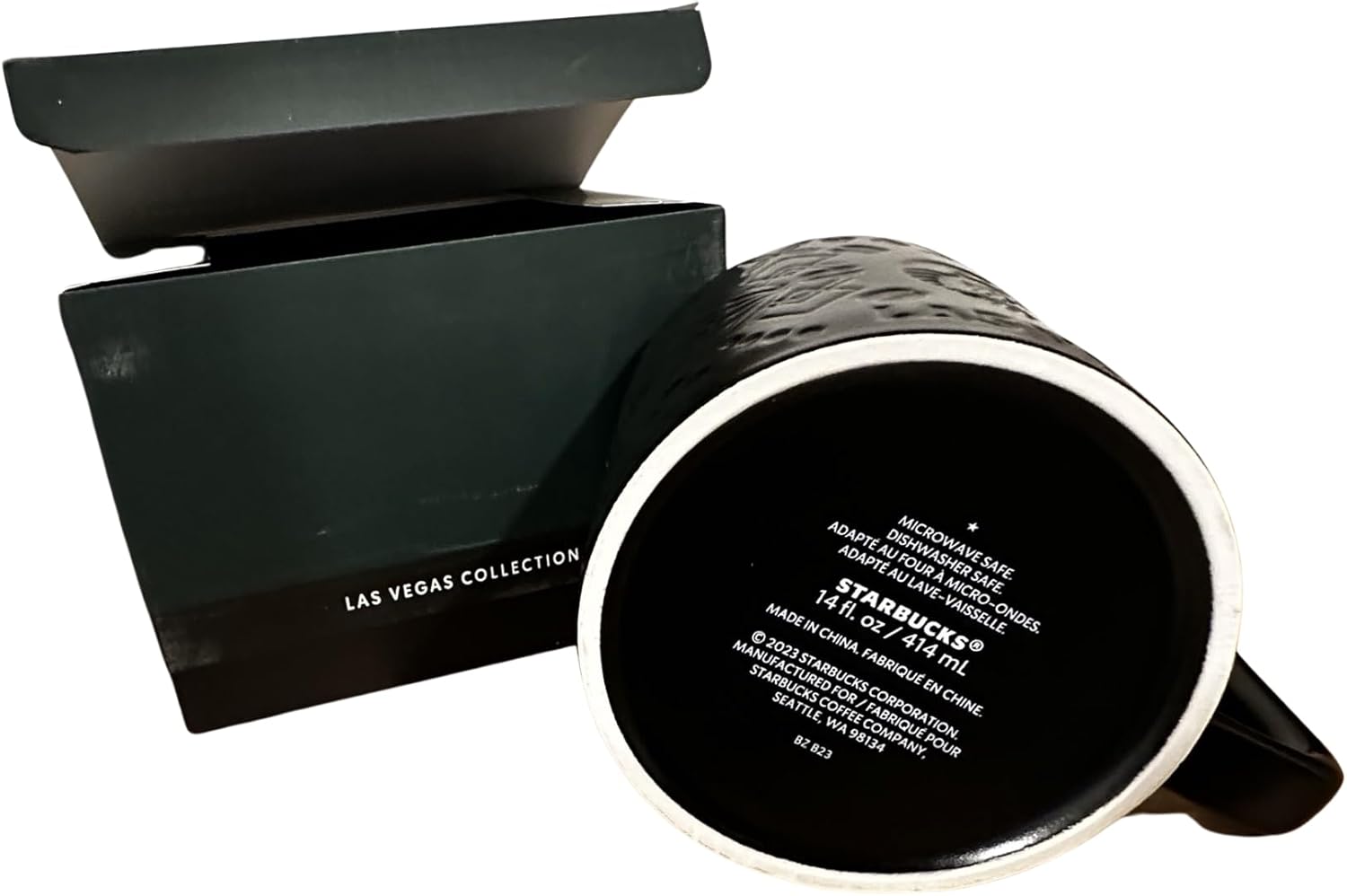 Starbucks Las Vegas Collection Limited Black Ceramic Mug 14oz in box