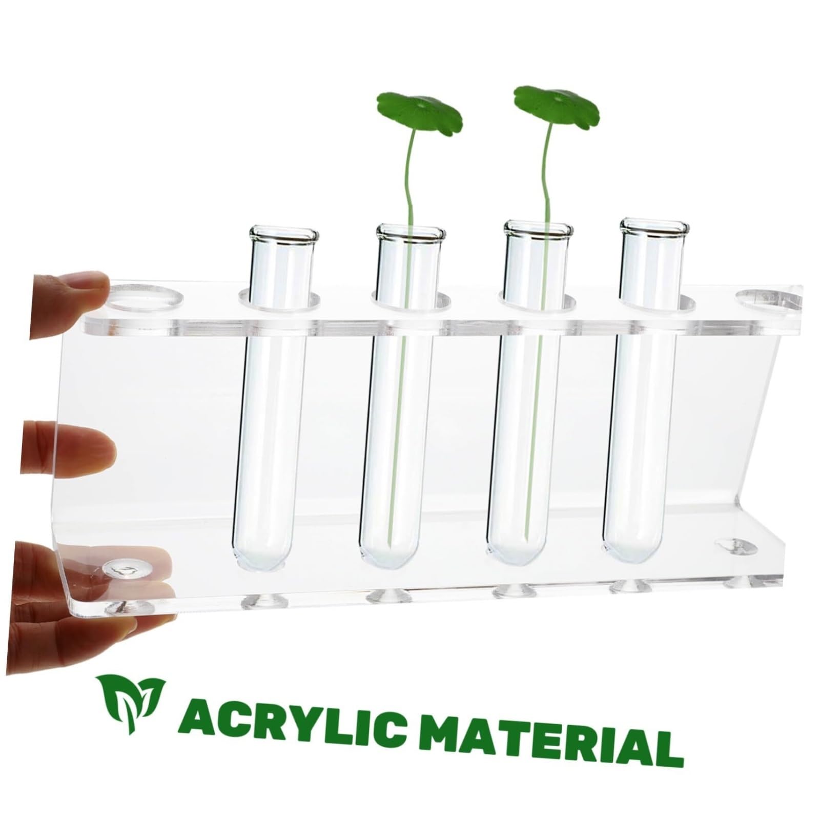 Estante de tubo de prueba de acrílico, Classroom Scientific - Soporte de exhibición for tubos ensayo (acrílico, transparente, 22 x 9 cm, 2 unidades)