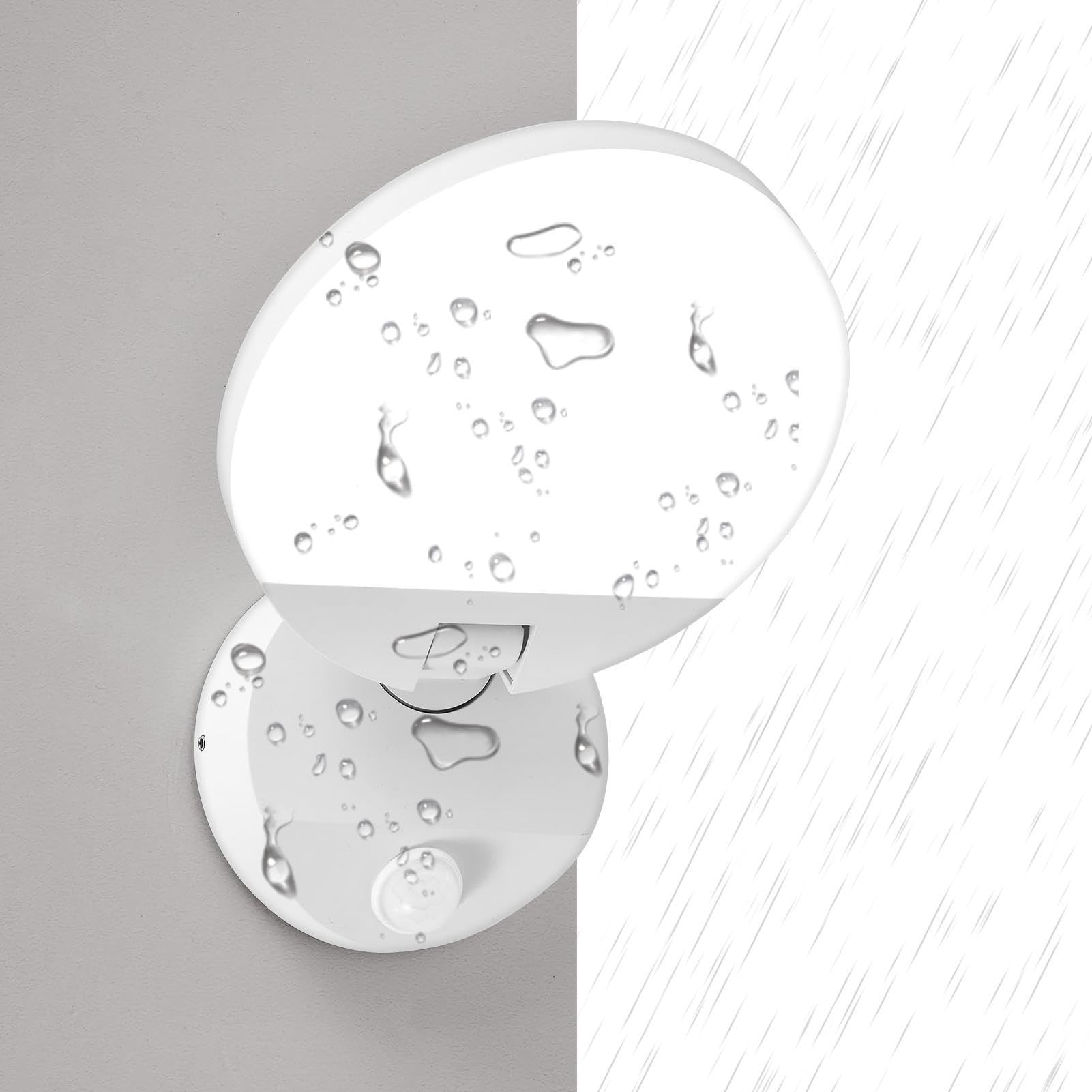 Générique Apparecchio da parete per esterni moderno rotondo 18W ornamentale