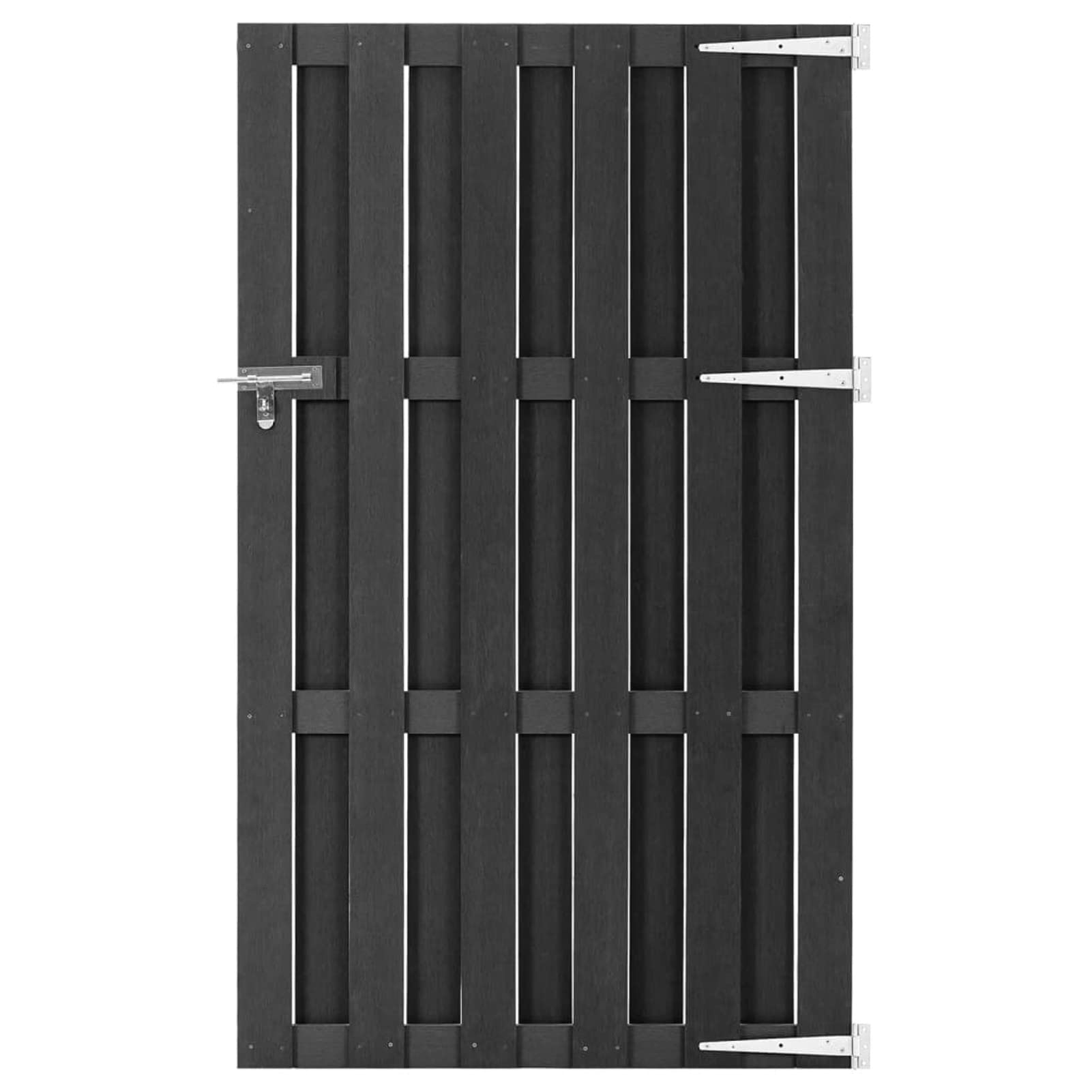 Brama ogrodowa WPC 100x180 cm Szara, bramy zewnętrzne, metalowe bramy do ogrodu