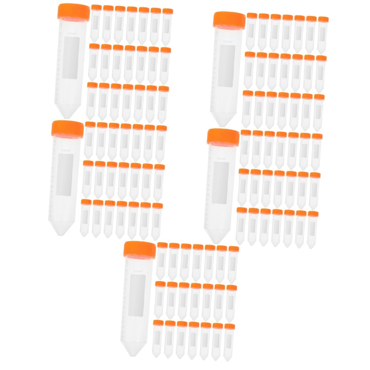 5 Zestawów Naukowych Probówek Do Eksperymentów: 50 Ml Plastikowe Zatyczki Do Probówek Do Przechowywania W Laboratorium 25 Szt.*5