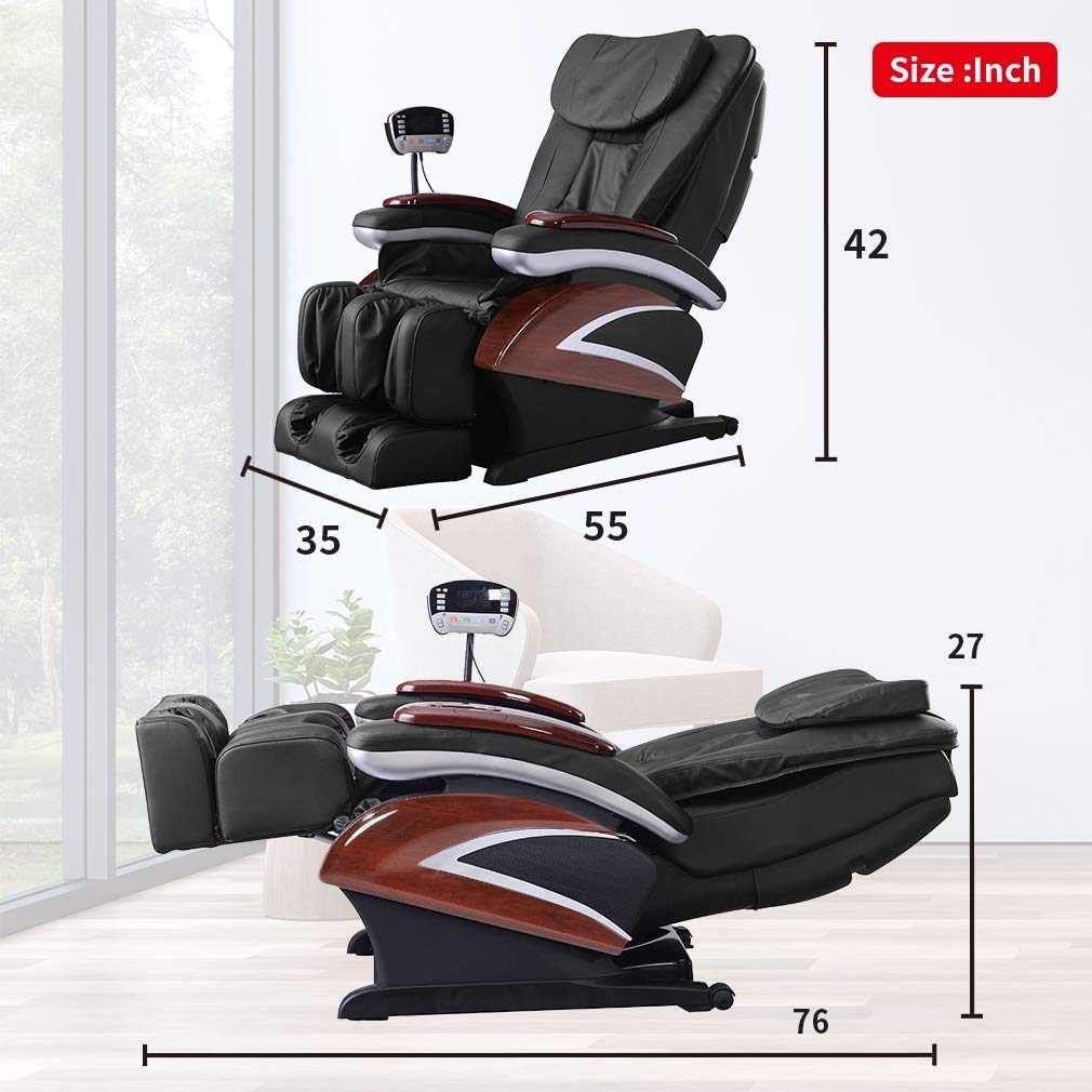 Full Body Electric Shiatsu Massage Chair Recliner with Builtin Heat Therapy Air Massage System
