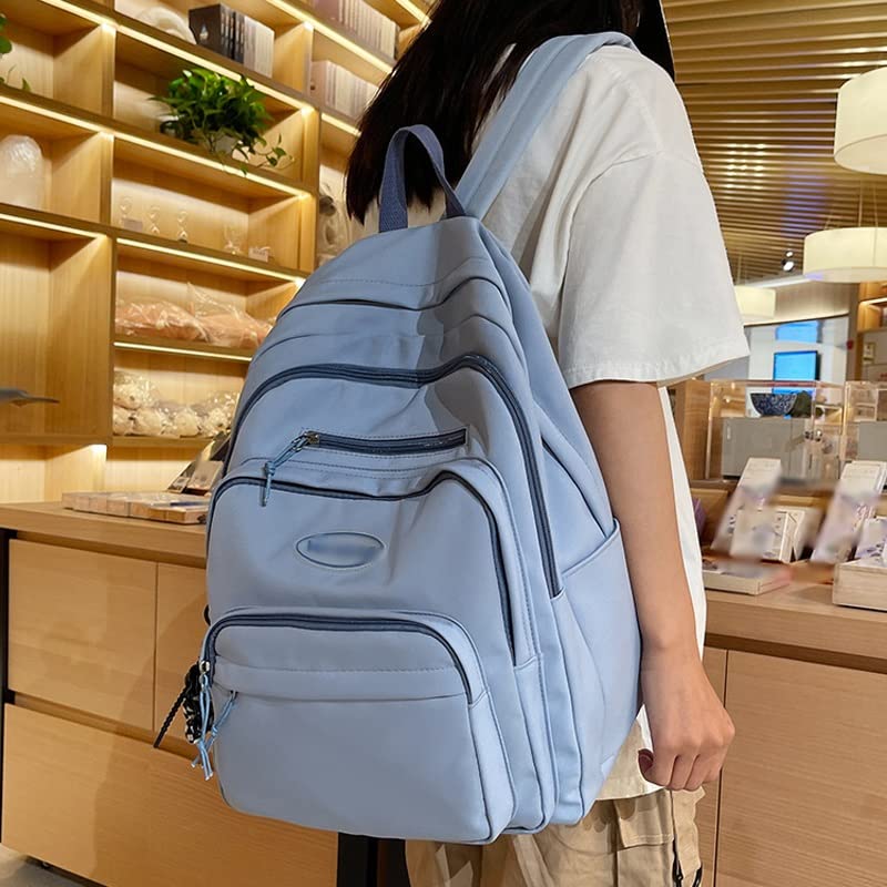 Multiple Pockets Women Backpack Waterproof Nylon Travel Bag Large Capacity Student Bookbag3