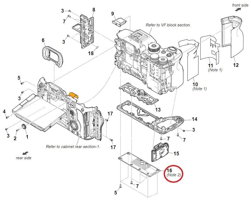 Generic Bottom Cover Plate Tripod Hole (850) Compatible with Sony Digital SLR Camera, Black