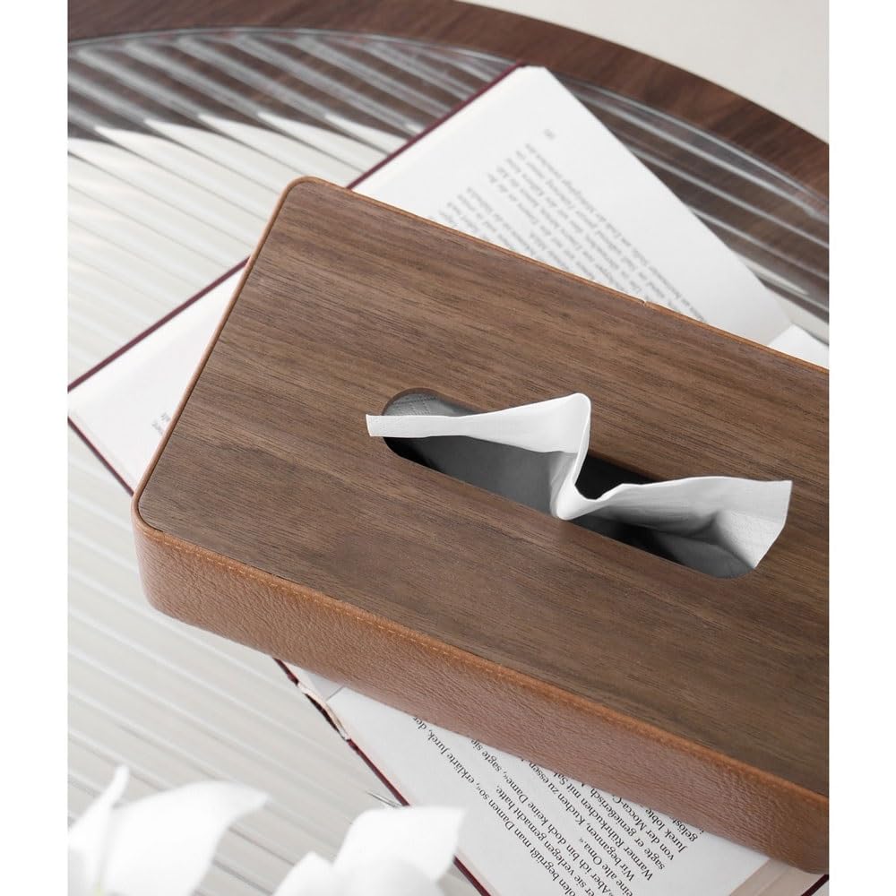 Porte-mouchoirs Boîte à mouchoirs en Noyer de Haute qualité, Table Manger d'intérieur, Basse, tiroir, Salon, décoration la Maison, boîte Décor de boîte faciale