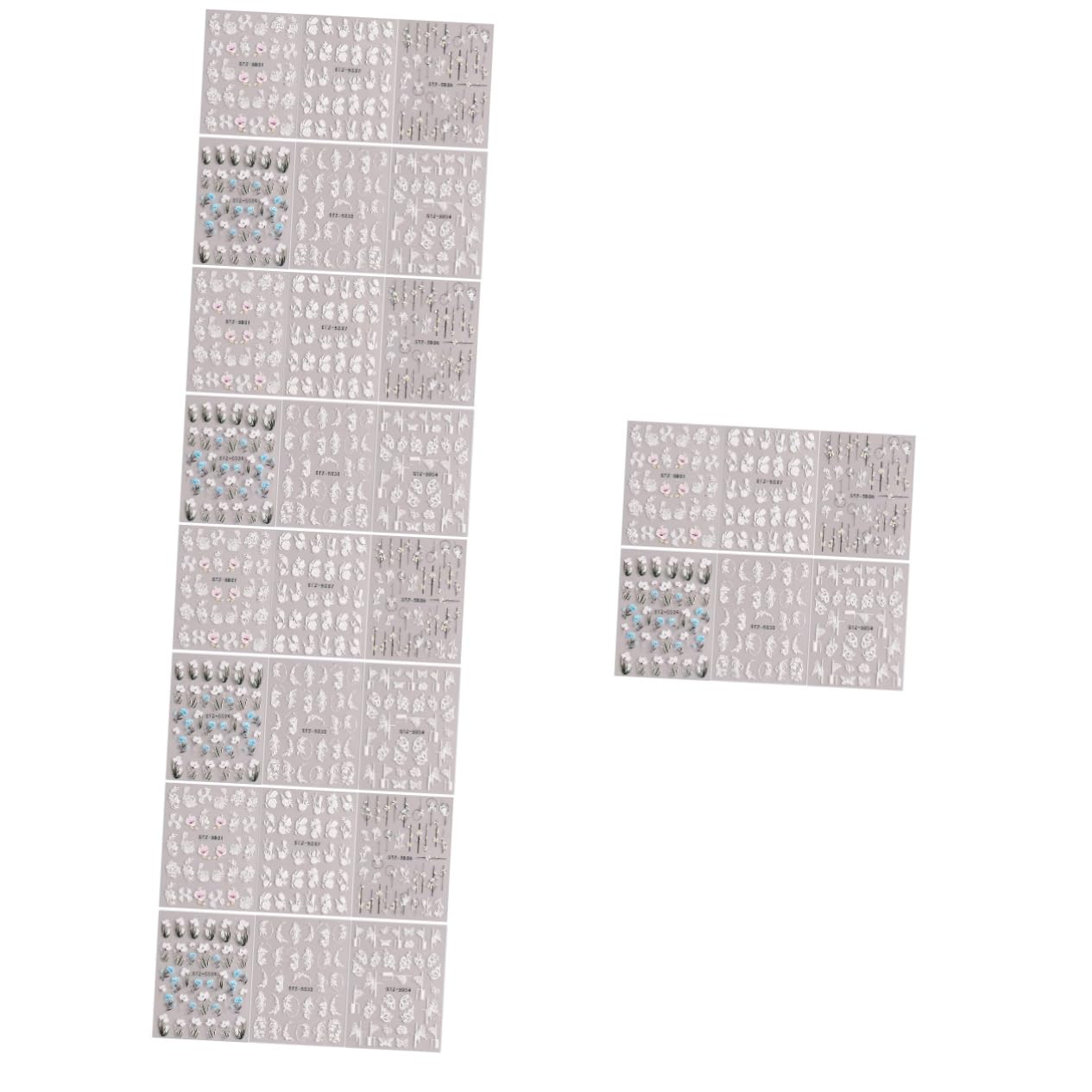 Healeved 30hojas Pegatinas De Flores Para Uñas Decoraciones De Relieve Autoadhesivas De Calcomanías Elegantes Para Arte De Uñas Para Uso Personal y Salones De Belleza