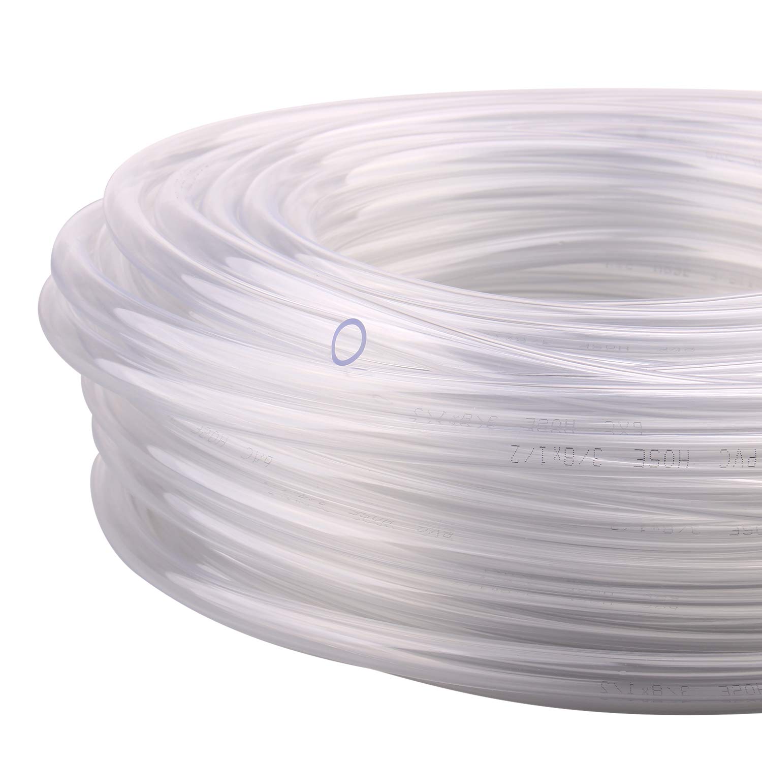 DERNORD PVC Tubing 3/8"ID X 1/2"OD Flexible Clear Vinyl Hose 100 Feet for Food Grade