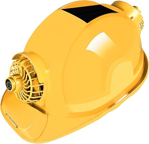 Miniatura 9 de Casco de construcción para hombre con ventilador solar y luz, casco de trabajo impermeable para construcción y mejoras del hogar, salida USB