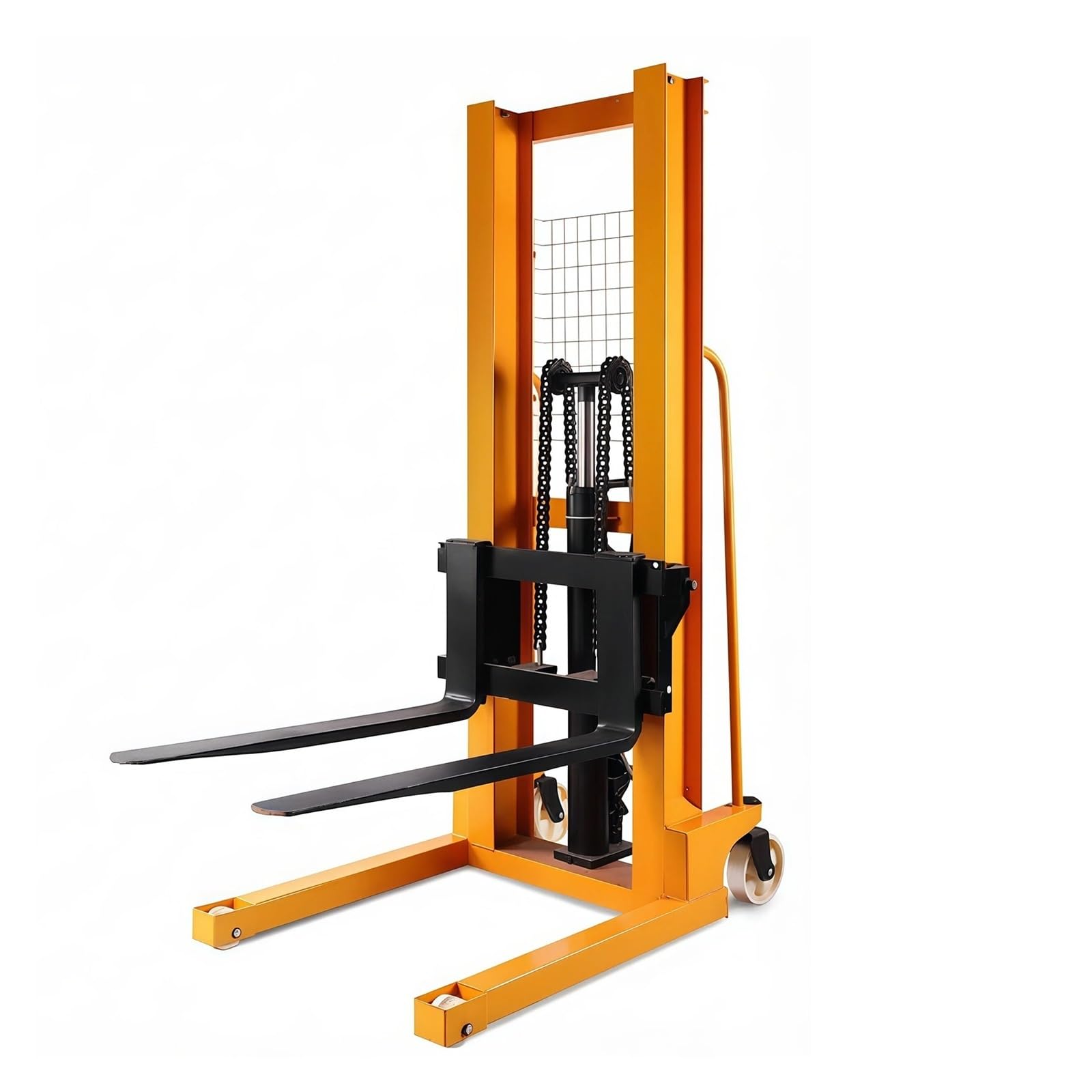Pallet Truck Heavy Duty Manual Stacker 3000kg 90cm Fork with Swivel Wheels for Warehouse