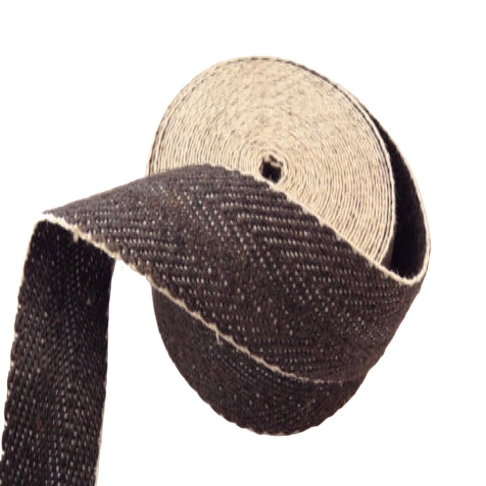 Heritage Upholstery Supplies Black J A Milton Herringbone Webbing ( And White). 5M Roll