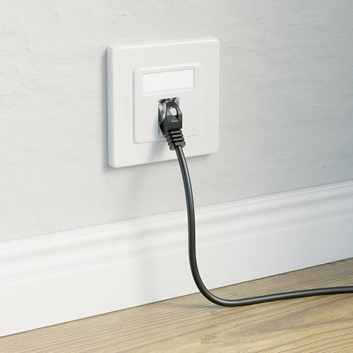 deleyCON 1x Presa di Rete CAT8 da Incasso con RJ45 Keystone - 40 Gbps, STP Schermata - Presa Dati per Cavo Patch, Cavi di Rete, Cavi Ethernet da Installazione, Gigabit LAN - Bianco - 6