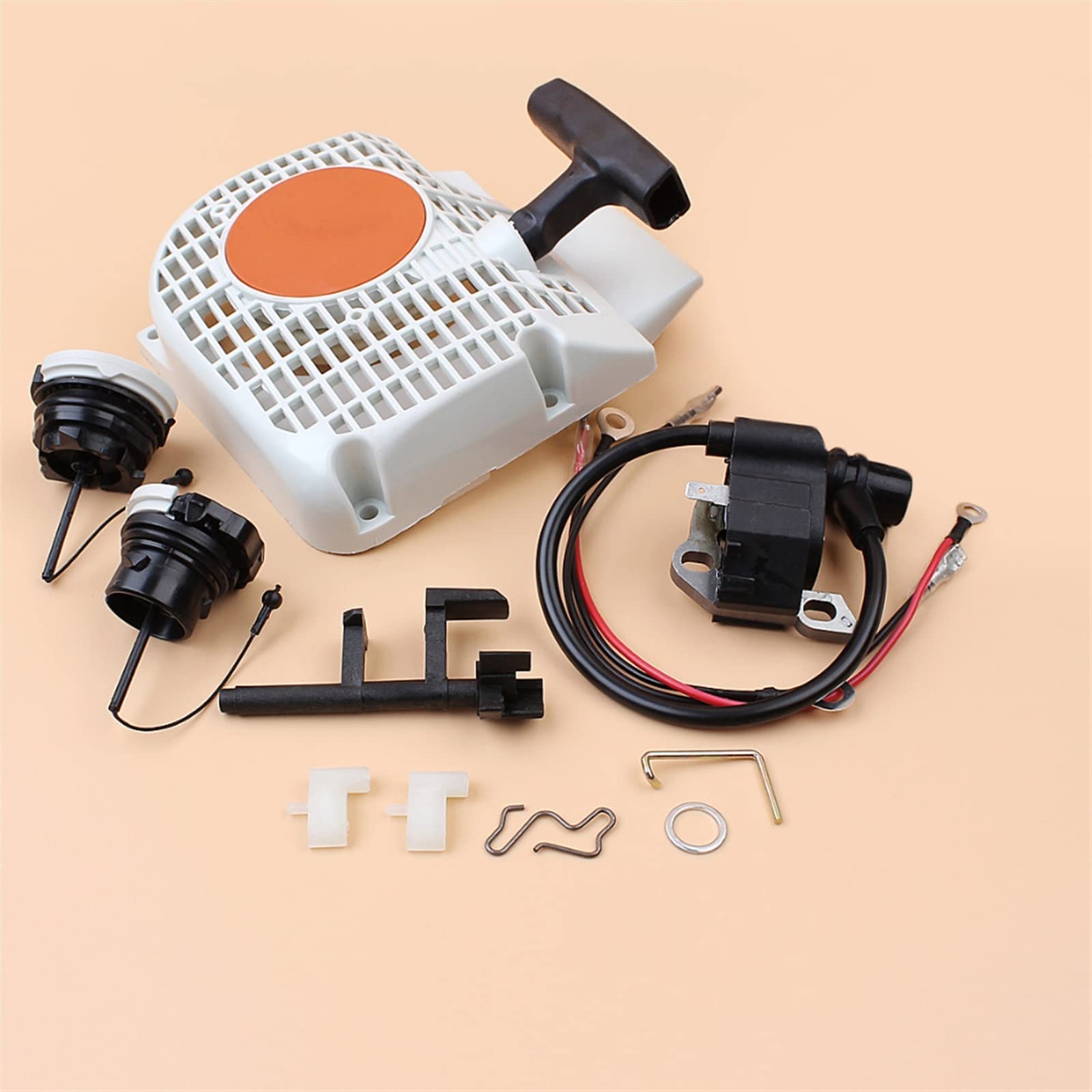 Kit de Tapa de Combustible y Aceite de Bobina de Encendido de Conductor de Aire de Arranque de Retroceso Apto for STIHL MS250 MS230 MS210 MS 250 230 210 Piezas de Motosierra