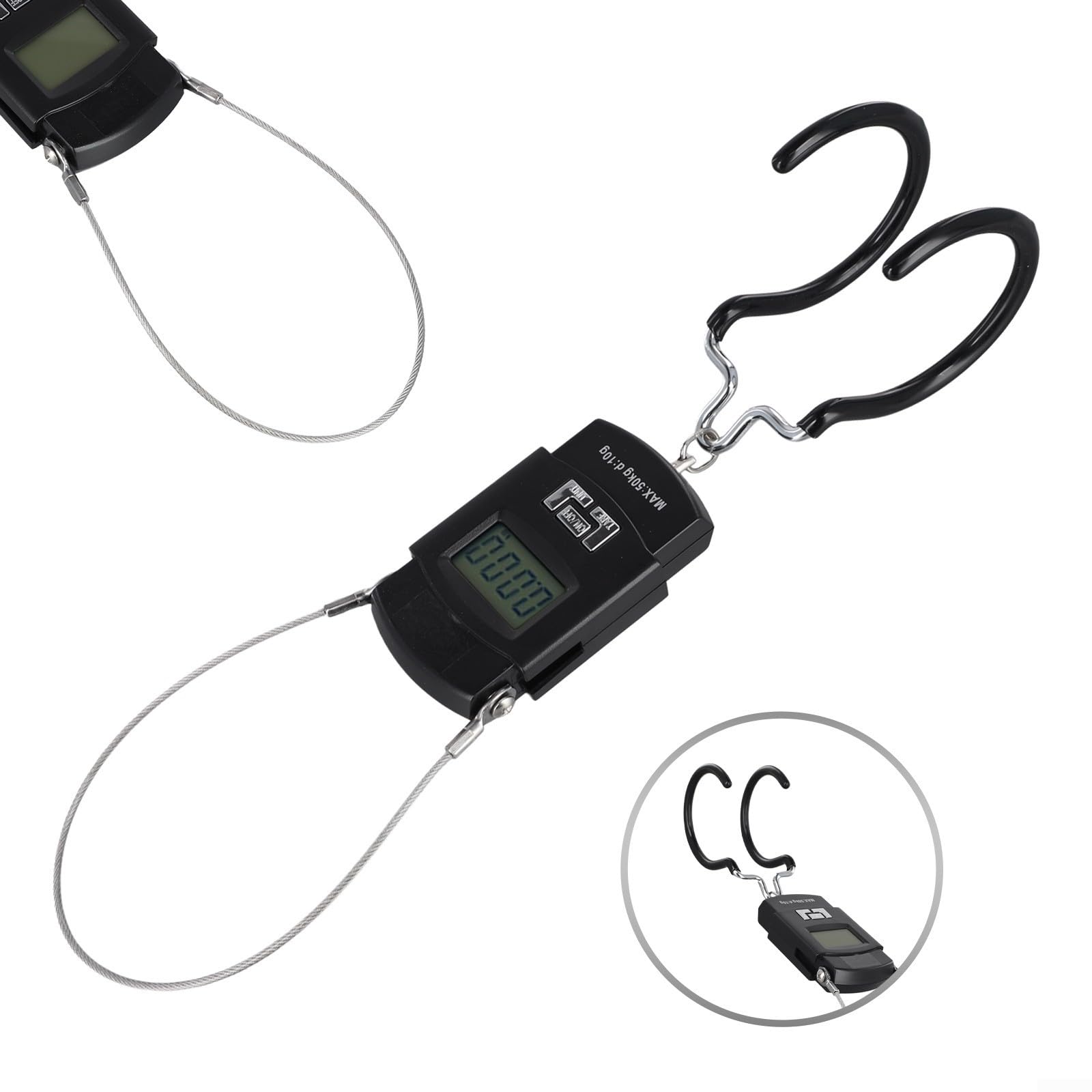 Bilancia elettronica per bicicletta, 217 g, bilancia digitale portatile con gancio per una misurazione accurata del peso della bici, design in metallo leggero per gli appassionati di ciclismo