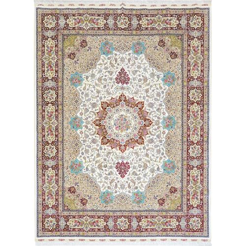 Yilong Carpet 9x12ft Huge Hand-Knotted Silk Area Rug Luxury Floral