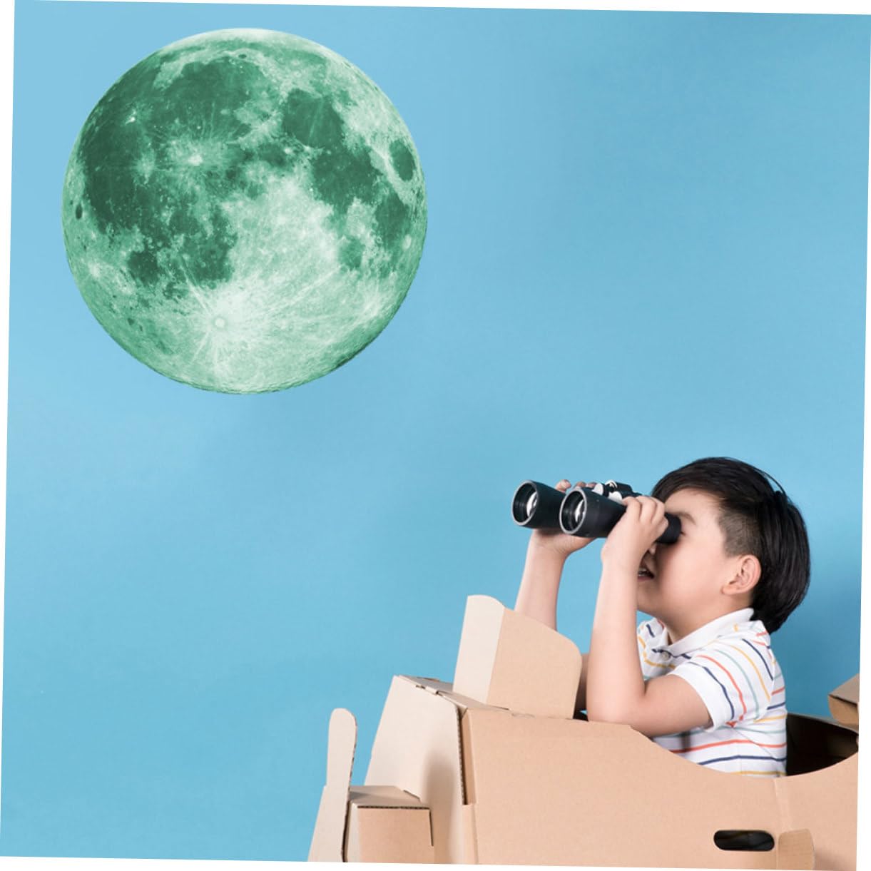 POPETPOP 3pezzi Adesivo Murale Luminosa Verde Per Decorazione Camera Da Letto e Ragazzo Ragazza Facile Da Applicare e Rimuovere Per Pareti e Vetri