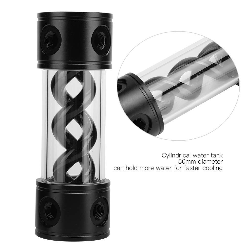 YSX-TBDB170 Serbatoio di Raffreddamento Ad Acqua da 50 Mm con Filettatura G1/4 Avanzata per Raffreddamento PC Ad Alte Prestazioni - Alluminio e PMMA - Accessori Inclusi