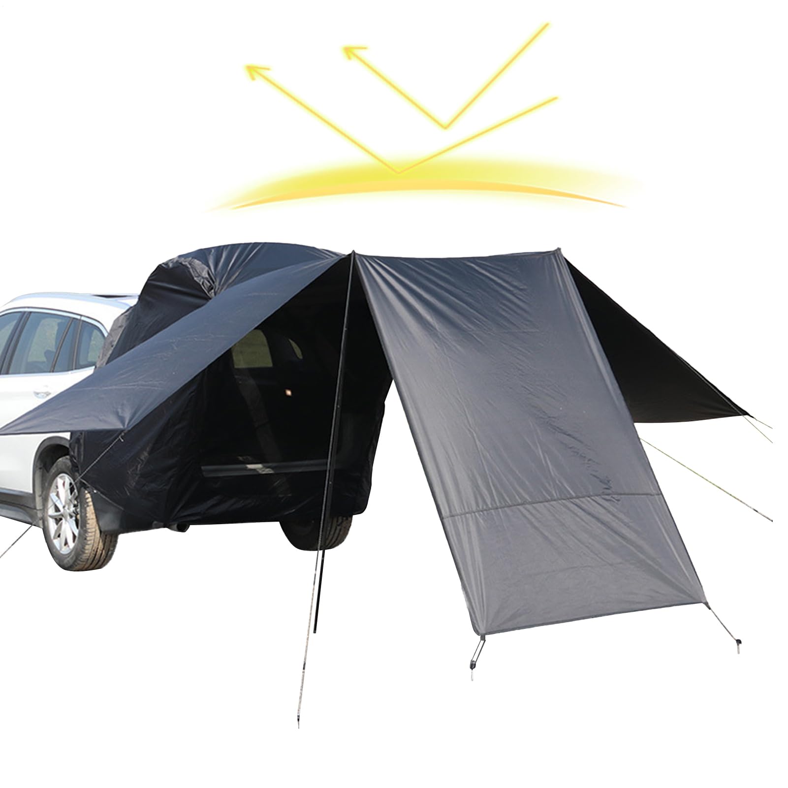 Für Auto SUV - Geräumiger Campingplatz für Familien mit 5-8 Personen | Campingplatz für Veranden, Sonnenschild für Universalfahrzeuge für LKW für | Canomagia Schatten wasserdicht