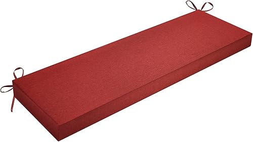 Azincoer Cojín de banco personalizado para exteriores, cojines impermeables para muebles de patio, almohadilla antideslizante para asiento de