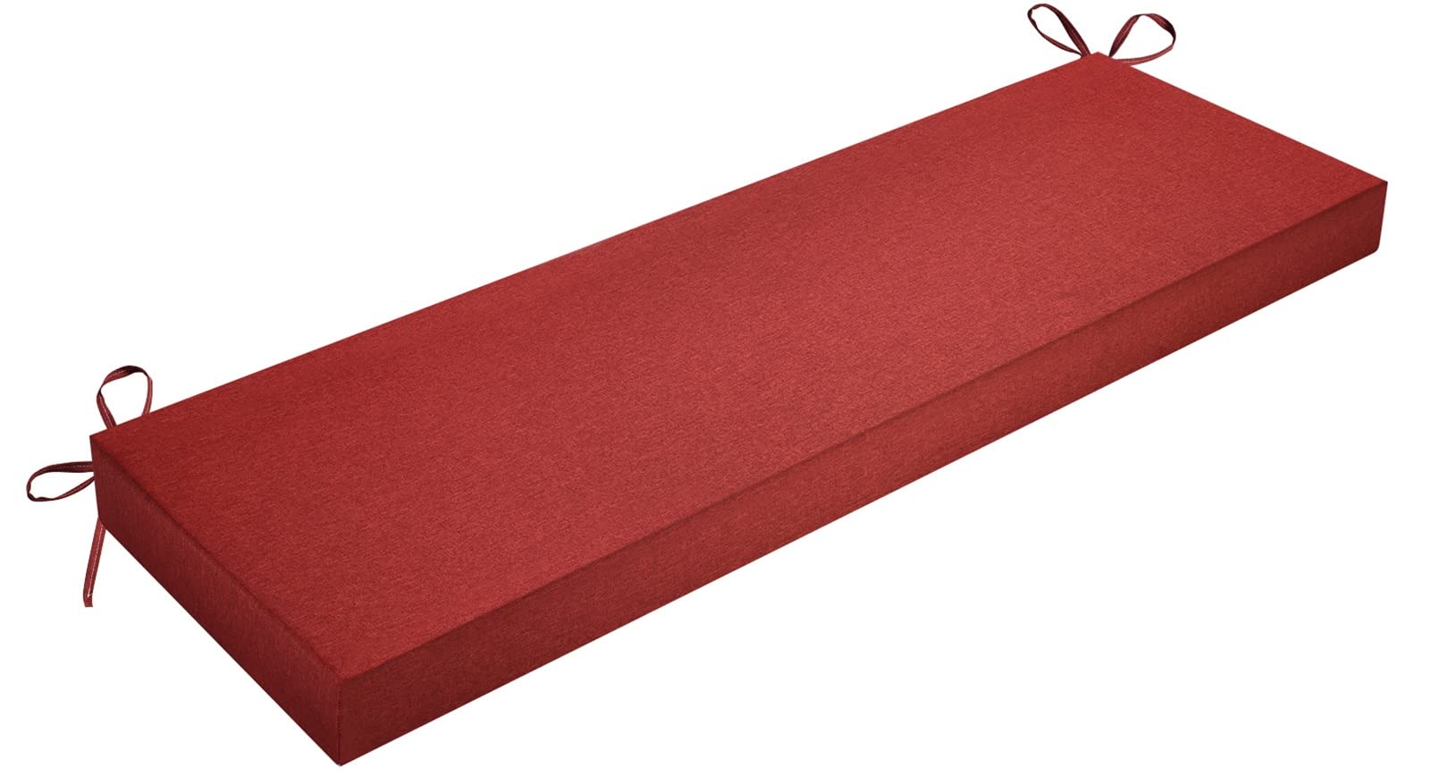 Cuscino impermeabile per panca da esterno, in schiuma spessa, per patio, mobili, finestre, divano (rosso, 45 x 45 x 10 cm), resistente e confortevole