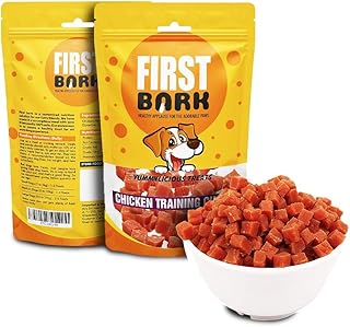 Dog Treats for Adult Dog & Puppy – Training Treats Bite-Sized Chicken Jerky for Dogs, Small Dogs & Shih Tzu | Puppy Treats & Dog Snacks –Chicken Training Cubes (70g) x6