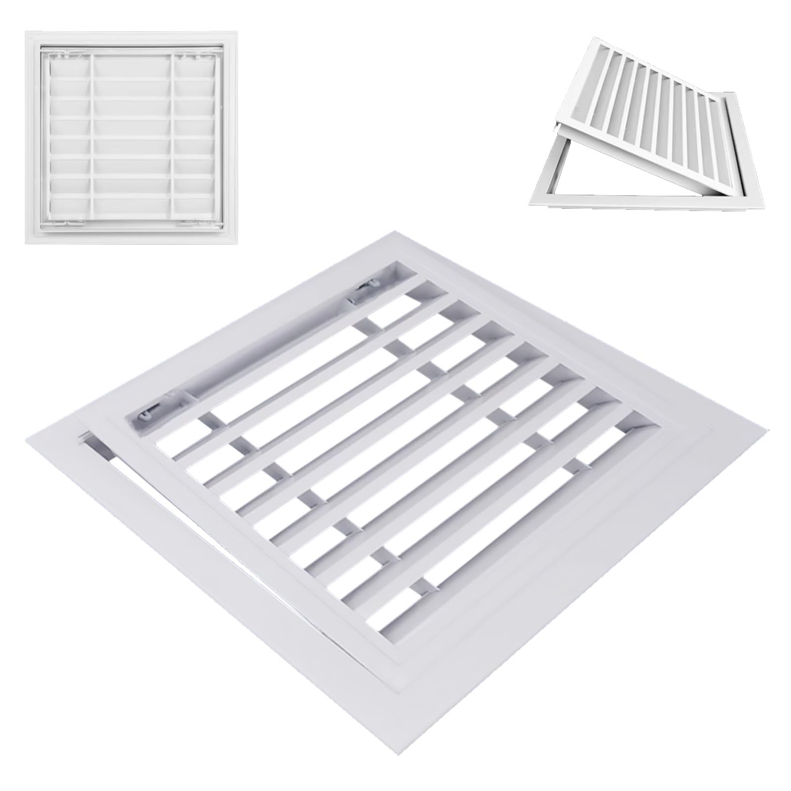 UZAMIRLEX Access Panel, White Aluminum Alloy Ventilation Louver Access Panel Multiple Sizes(20 * 20cm)