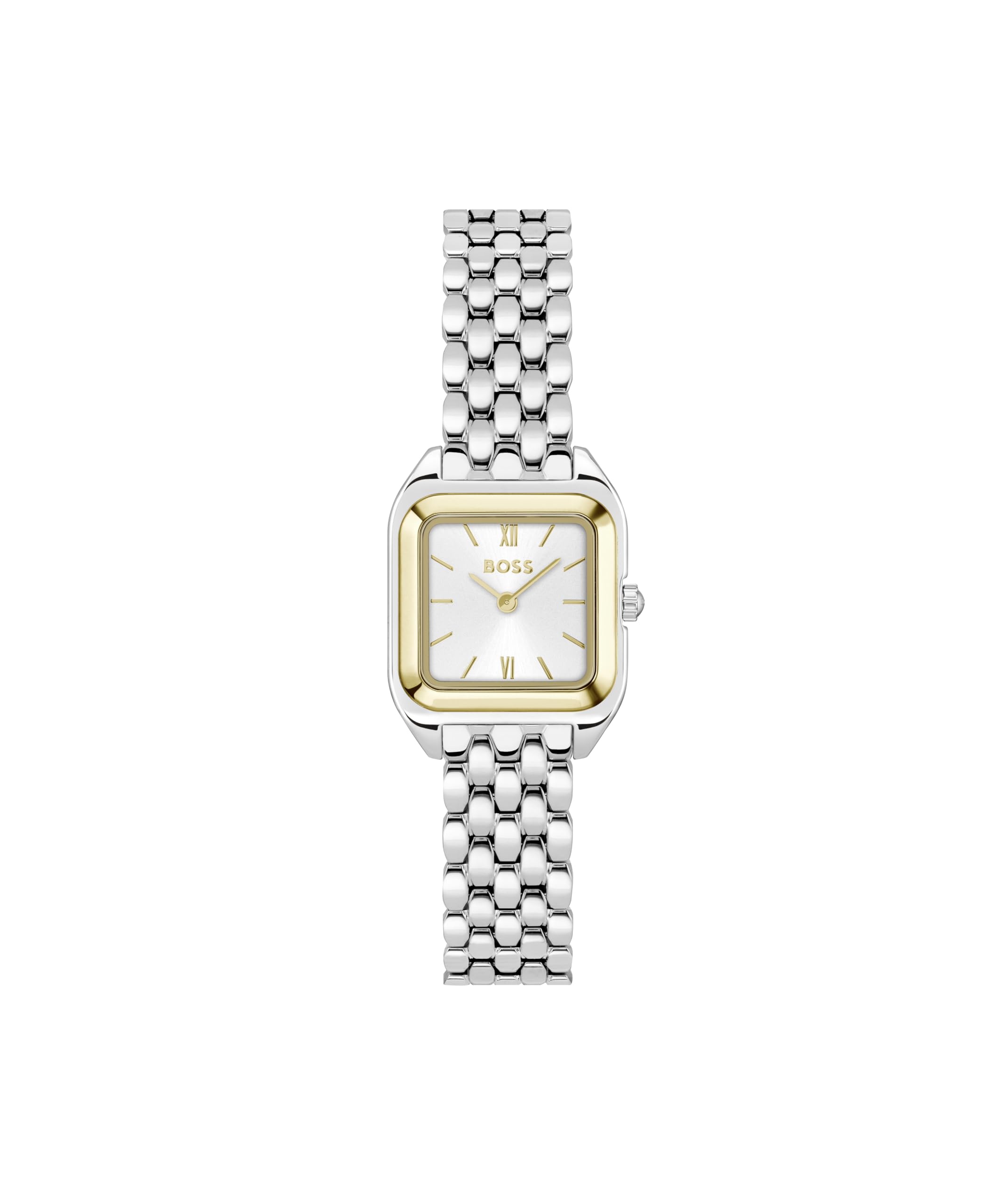 BOSS Two Hand Quartz Movement Watch for Women MAE Petite Collection with Silver Stainless Steel Bracelet - 1502821