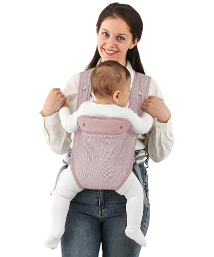 Portabebés para recién nacido, ergonómico, suave para niños pequeños de 7 a 45 libras, correa trasera ajustablecinturón de cintura, portabebés 4 en