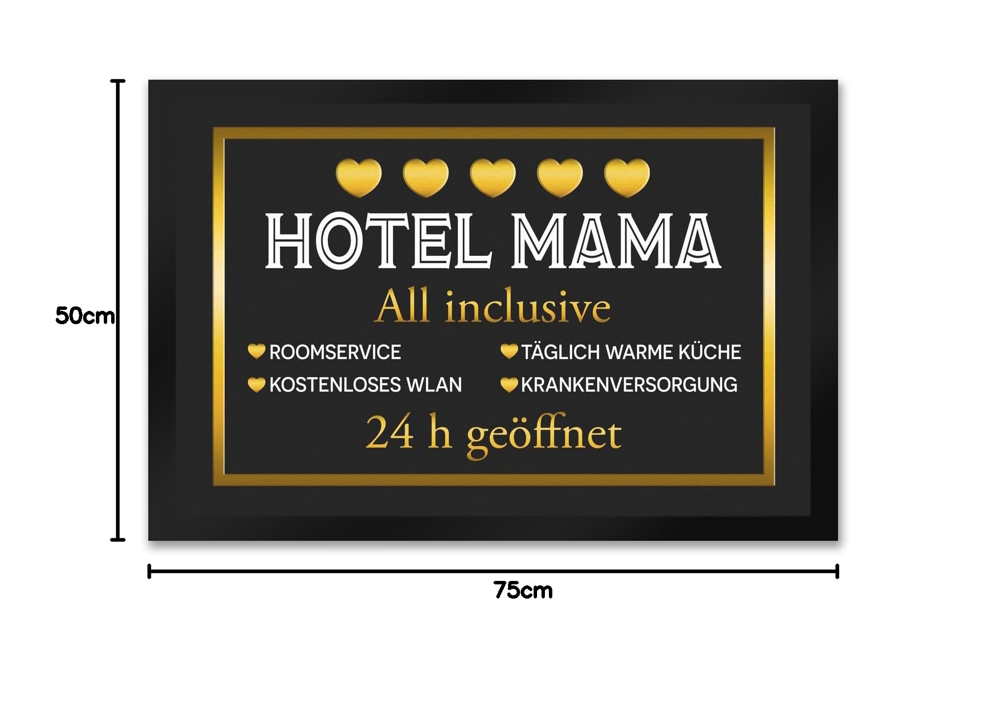 speecheese Hotel Mama - All Inclusive Fußmatte XXL in 50x75 cm als schöne und lustige Geschenkidee zum Muttertag oder Geburtstag für Deine Liebe Mama