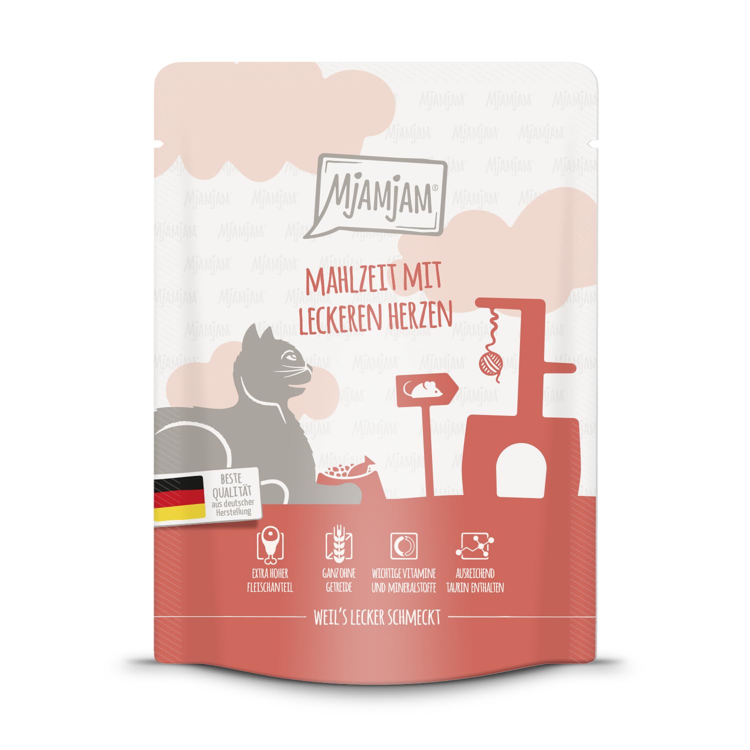 MjAMjAM Mahlzeit mit leckeren Herzen Katzenfutter