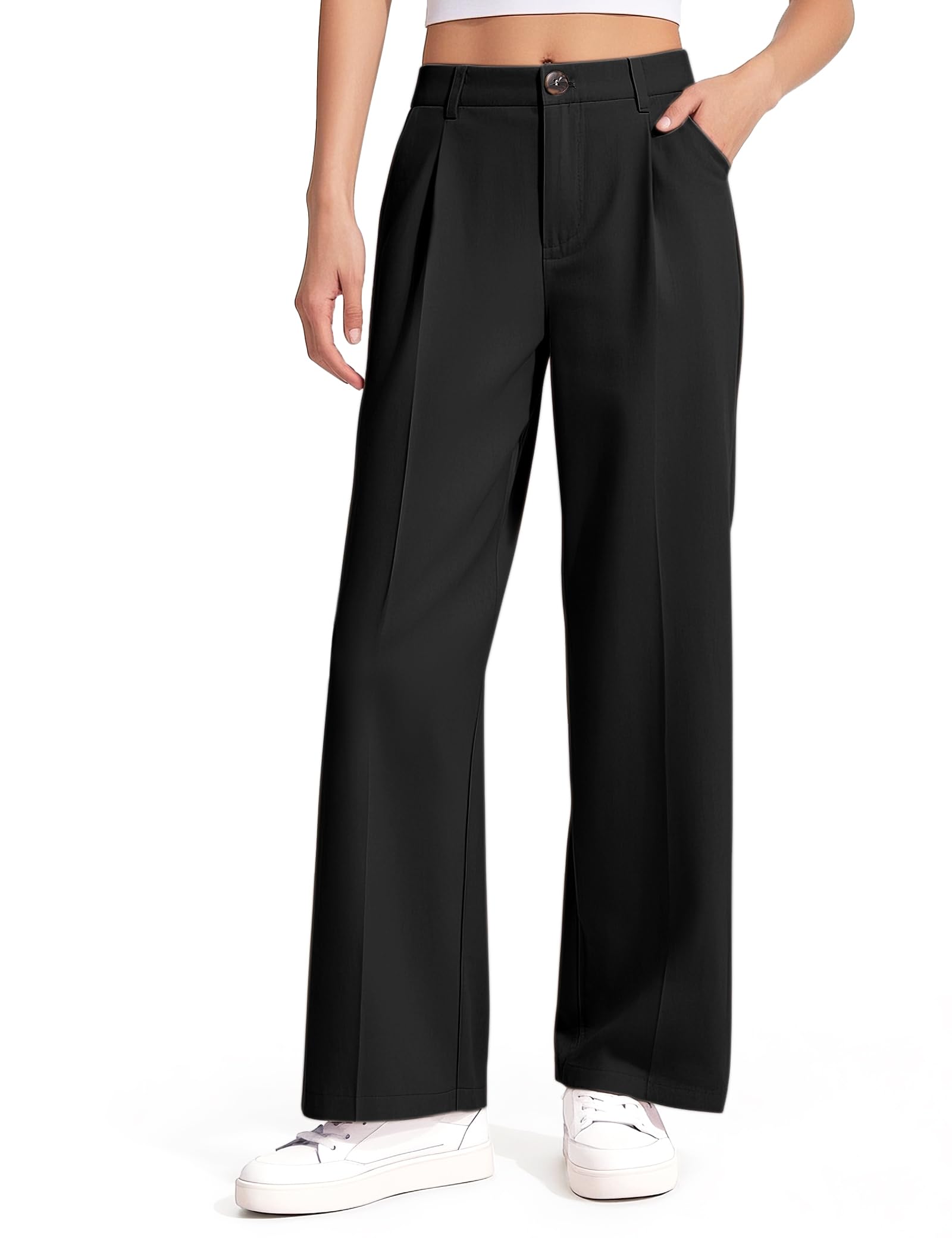 Girls Dress Pants Wide Leg Uniform Pants for Girls Preppy Clothes Size 7-14 Years