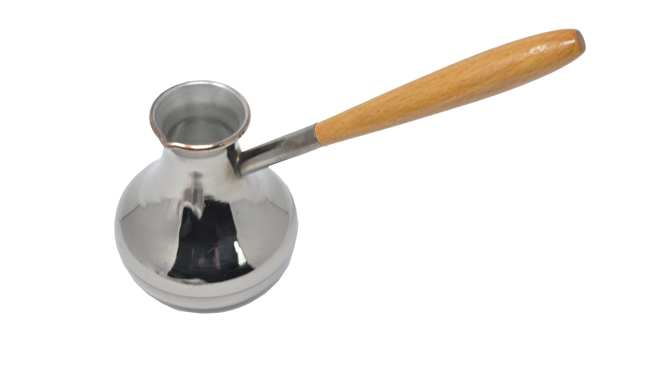 Madacha Metal-Coated Copper Coffee-Pot - Turka - 500 ml - Suitable for All Cooking Devices Except Induction - At Home or for Camping