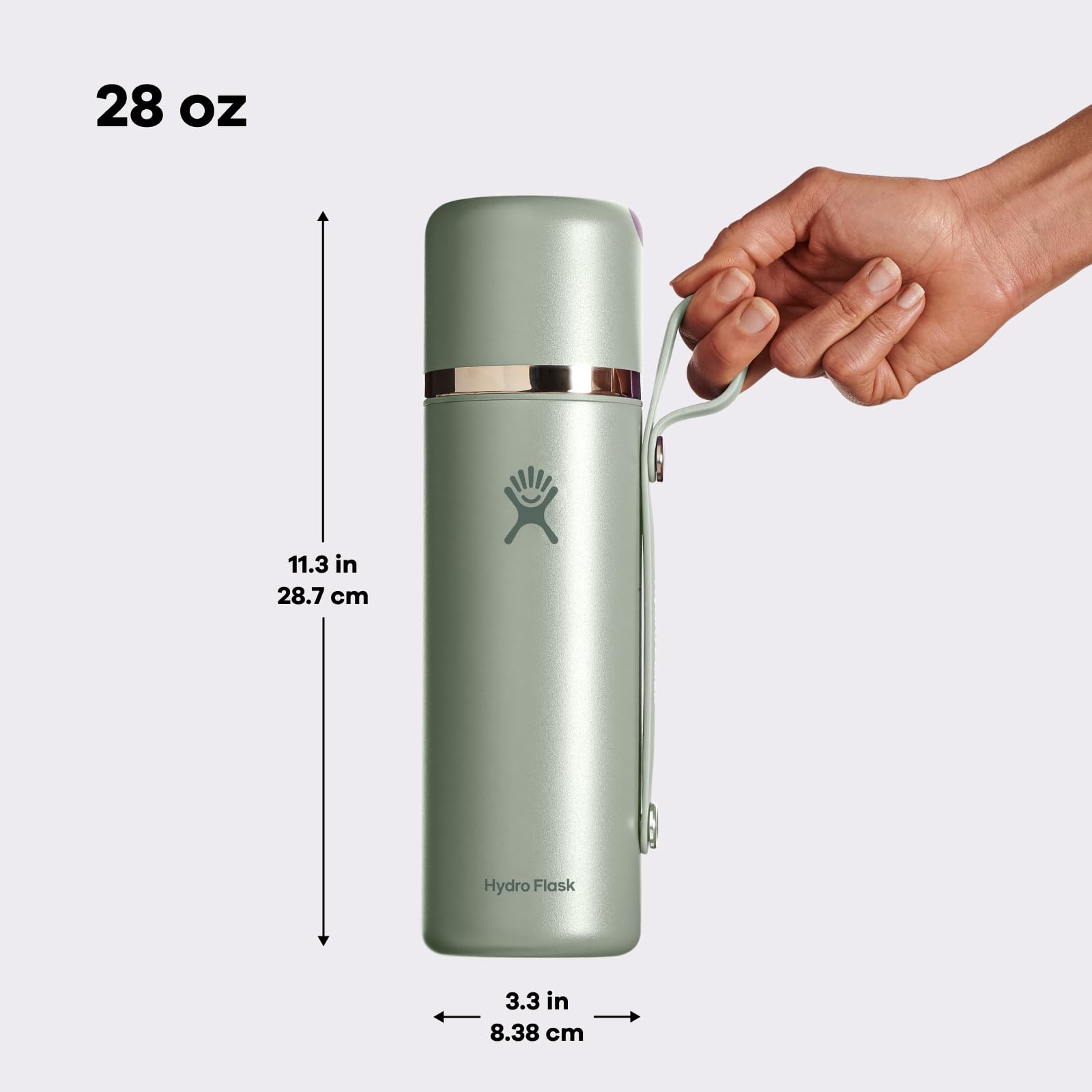 Hydro Flask Izolowana termofor i kubek 828 ml - szczelna, uniwersalna konstrukcja - utrzymuje napoje gorące przez 30 godzin i zimno przez 30 godzin - stal nierdzewna