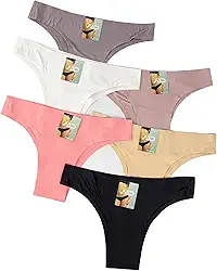 Kit 6 Calcinha Tanga Sem Costura Corte a Laser Moda Íntima