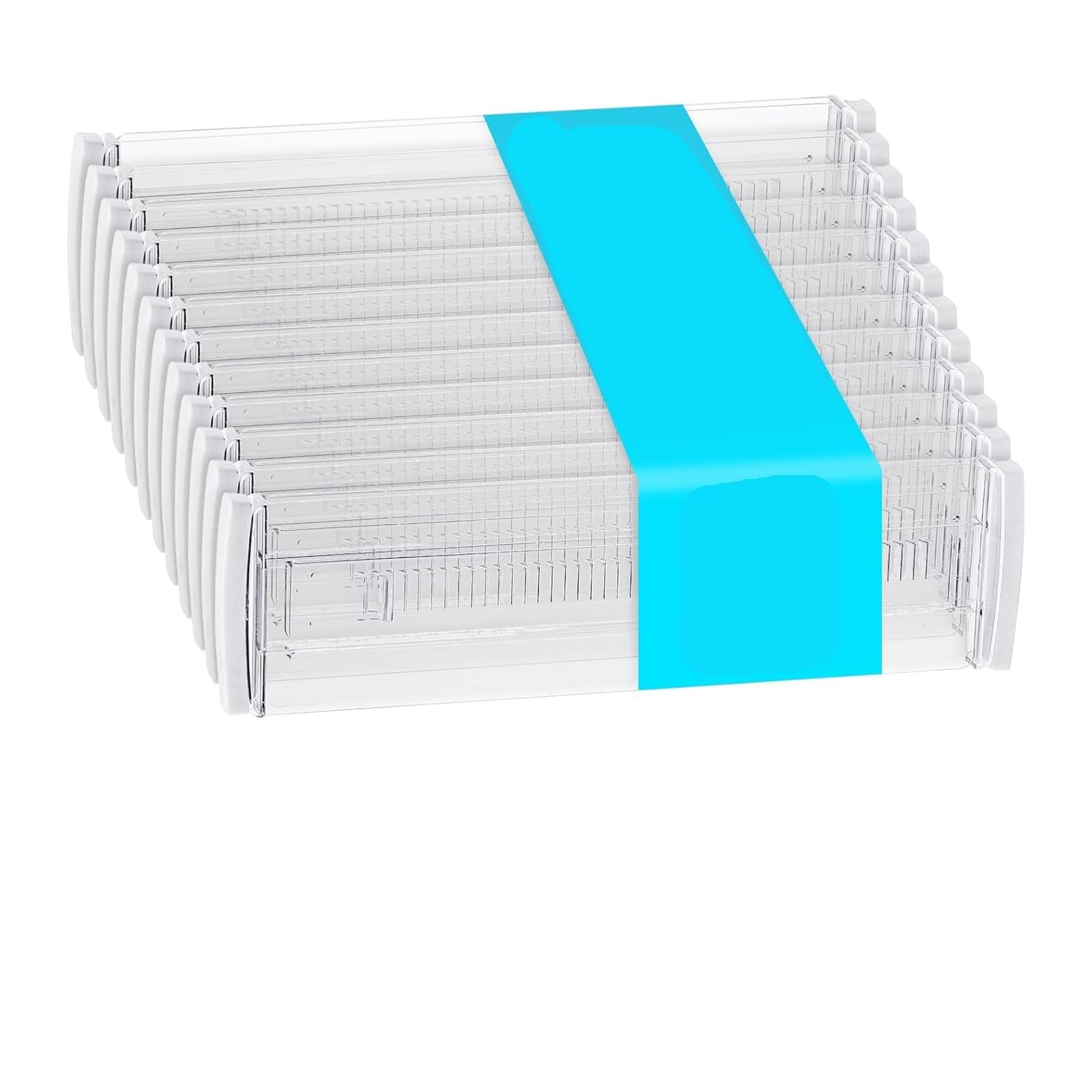 Generico Organizzatori for cassetti regolabili in confezione da 6/8/10/12, cassettiera trasparente espandibile for riporre vestiti e utensili cucina(6-PACK)