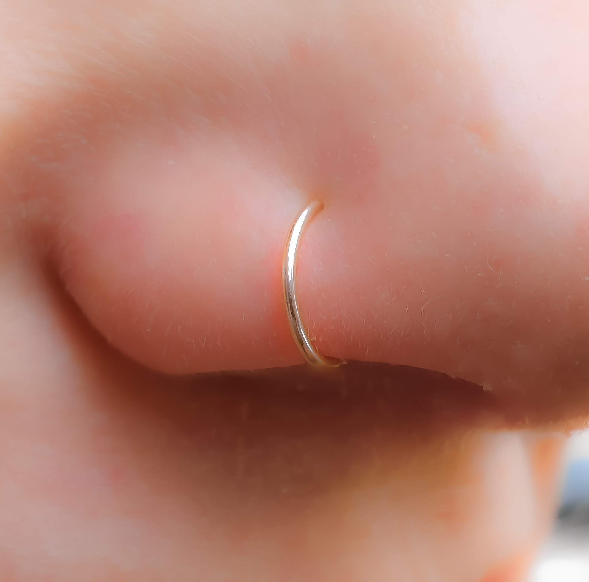Tiny Nose Ring Hoop 20 G Nose Piercings Hoop 14K Gold Filled Nose Pi | amzdealz