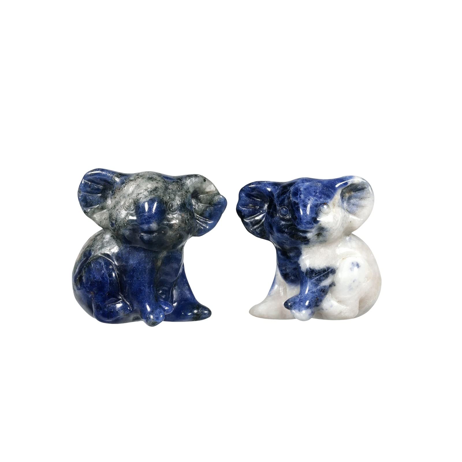 mookaitedecor 1.5 Zoll Naturstein Blau Türkis Elefant Figur