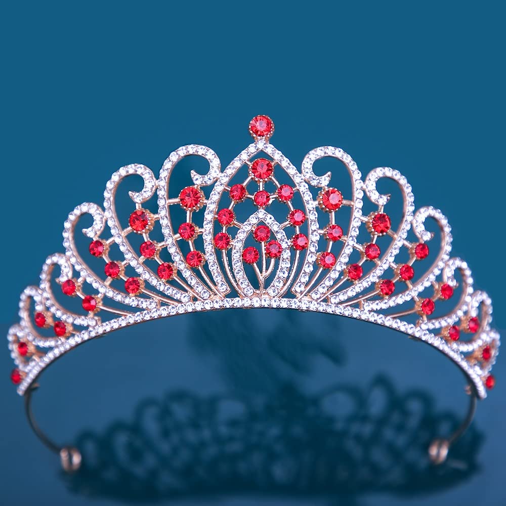 Diademy i korony dla kobiet, barokowe proste geometryczne kryształowe korony ślubne tiary damskie opaski korona z kryształków konkurs diadem ślubne akcesoria do włosów.Clear,Pink,Silver