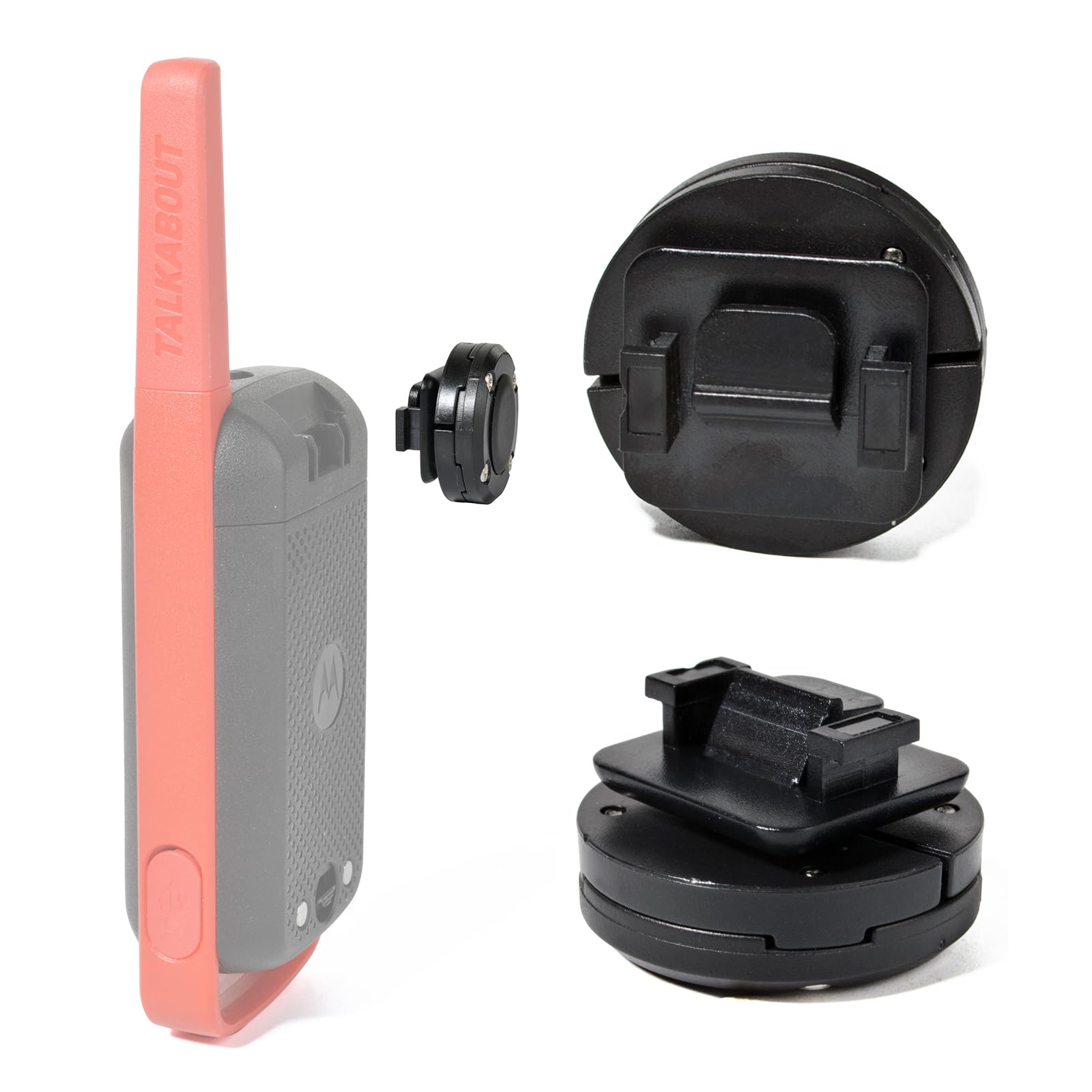 HYSHlKRA Clip posteriore di ricambio con forte magnetismo per walkie-talkie, compatibile con le radio bidirezionali Motorola T42, T100, T200, T210, T260, T265, T270, T80 e T800 (Nero)