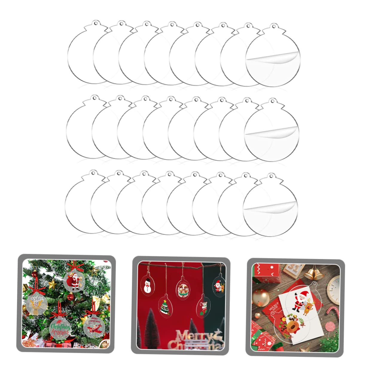 Zerodeko 2 Juegos Decoración De Bolas Navideñas Navidad Incandescente Decoraciones Neón Árbol Colgante De Bola Adornos Navideños Bolas Acrílico 72 Uds * 2