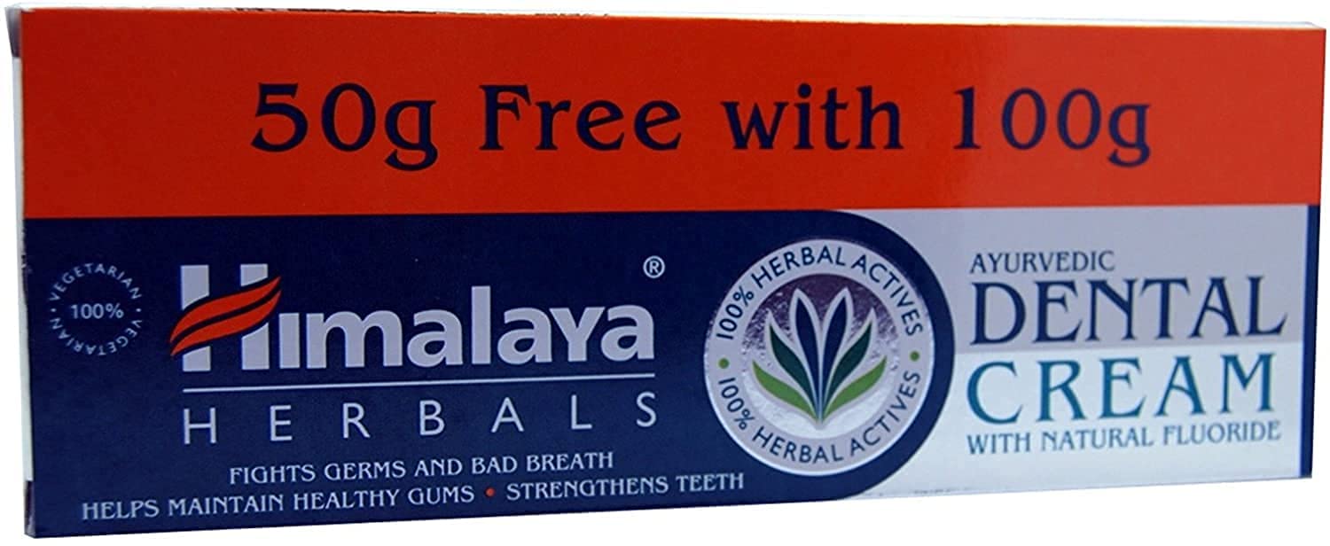 Himalaya Herbals Dental Cream (Zahn Creme) Toothpaste 100g Anti-inflammatory, Anti-Swelling, Gum Protection Dental Care Hygiene Toothpaste (Packaging May Vary)