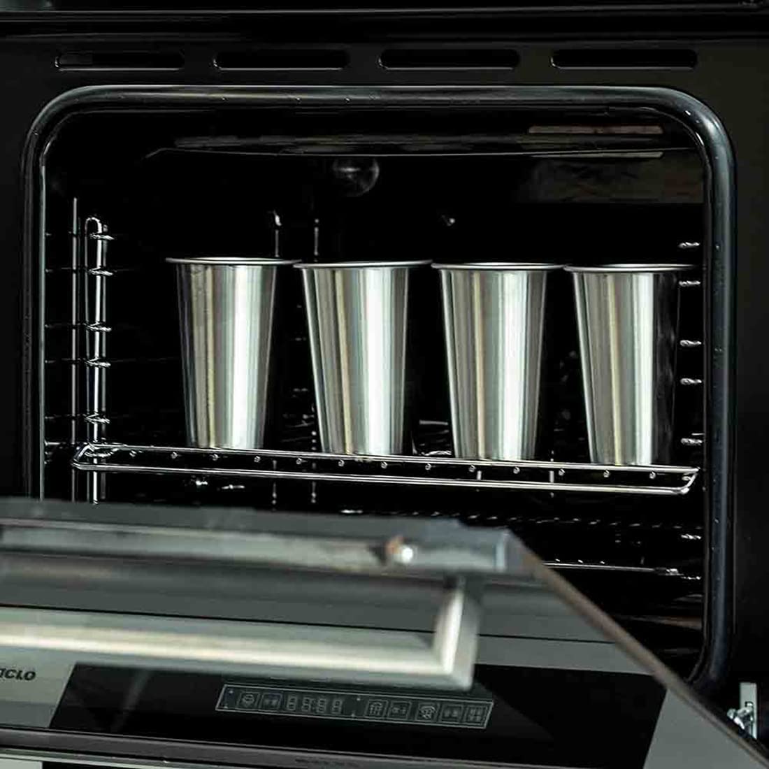 PRATYAHARA Premium Stainless Steel Cups 16 Oz Pint Cup (8 Pack) - Stackable Cup - Image 2
