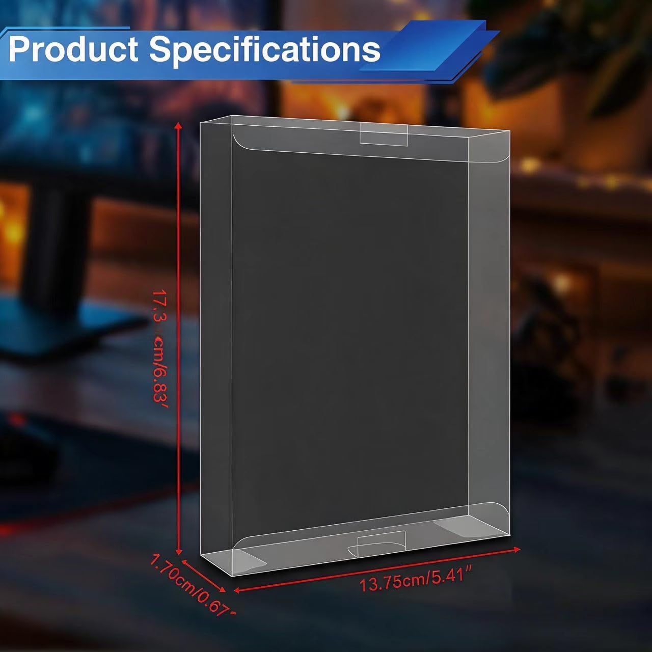 10 Pack Steelbook Protector Case Compatible with 4K UHD Blu-Ray Arrow Video PS3 PS4 PS5 Game Card Protective Case Crystal Clear Display Box (with Locking Tab)