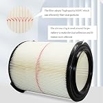 Filtre de remplacement pour Artisan CMXZVBE38754 - Filtre à vapeur sec à usage général à bande rouge pour 5 à 20 Aspirateur Gallon Shop