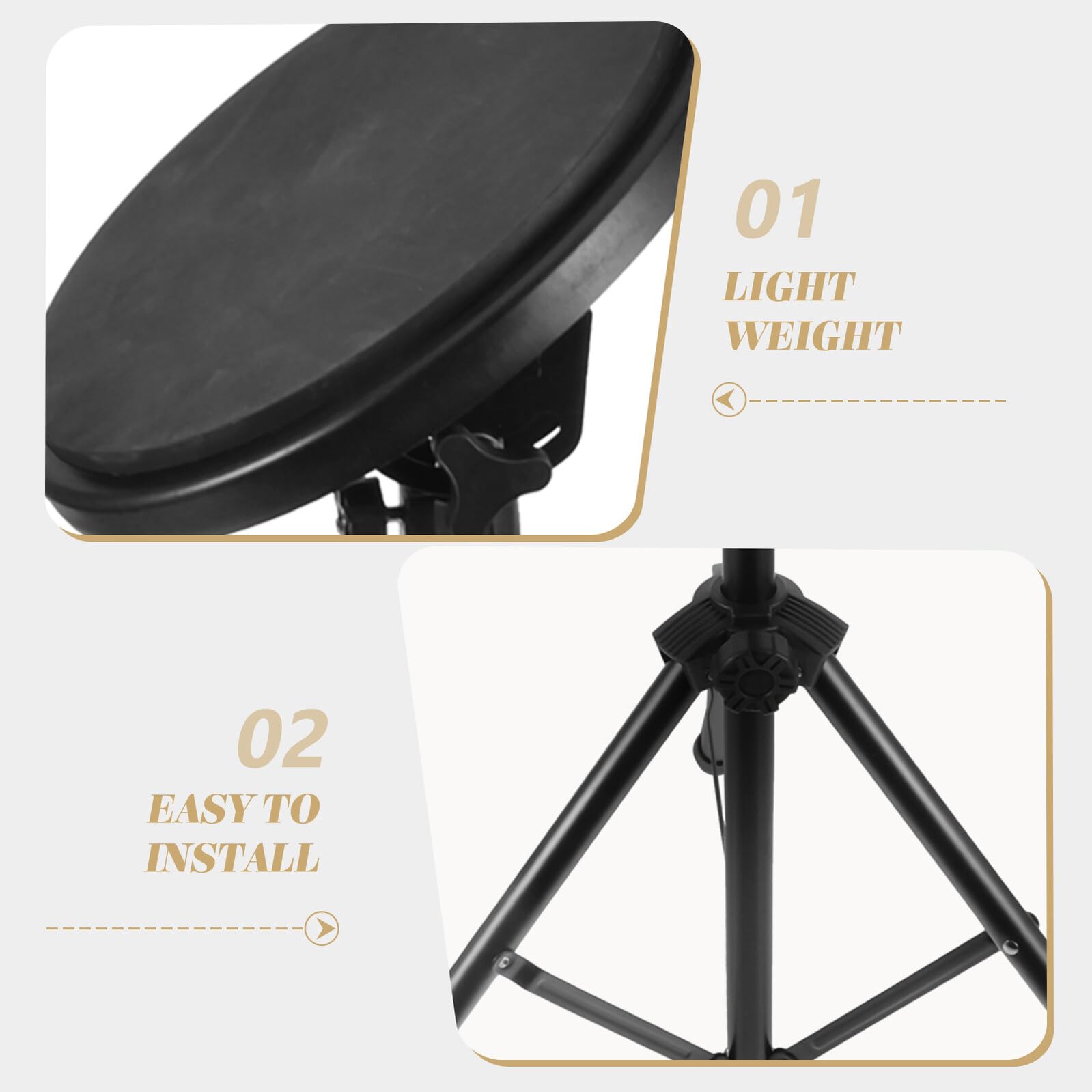 Juego de Pads de Práctica para Batería de 8 Pulgadas, Tapete Absorbente de Sonido de Goma Negro, Accesorios para Batería Eléctrica, Kit Silencioso para Principiantes