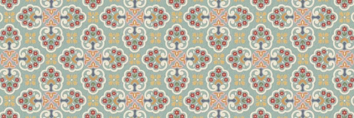 Floor Flair Collection, Jubilee Floral 2 x 6 Feet, Durable Waterproof & Stain Resistant Vinyl, Indoor Area Mat, Protective Floor Covering, Interior Home Décor